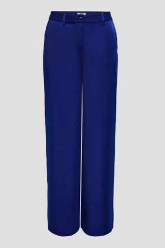 Pantalon à jambes larges bleu en aspect satiné de JDY pour Femmes