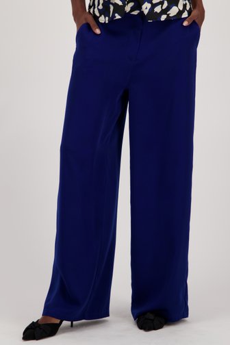 Pantalon à jambes larges bleu en aspect satiné de JDY pour Femmes