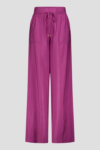 Pantalon ample bordeaux en tissu brillant de Louise pour Femmes
