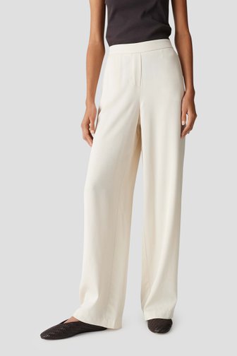 Pantalon beige ample avec taille élastique de Opus pour Femmes