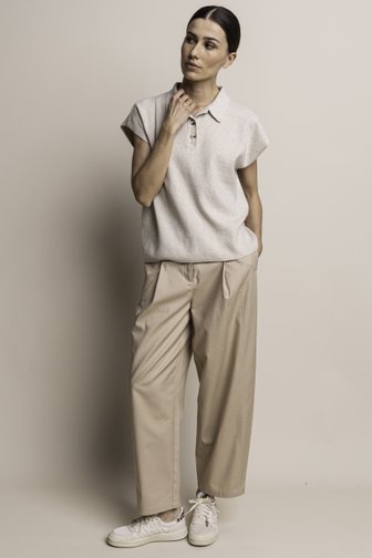 Pantalon beige ample – Coupe barrel