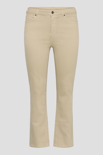 Le devant de Pantalon beige – Straight fit de Kaffe Curve pour Femmes