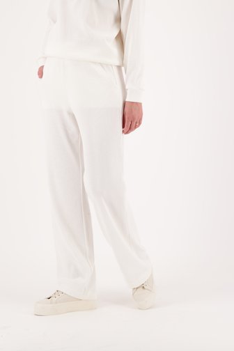 Pantalon blanc texturé de Liberty Island homewear pour Femmes