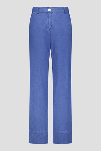 Pantalon bleu à jambe large de Claude Arielle pour Femmes