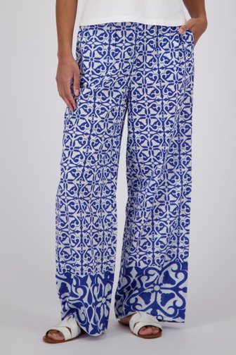 Pantalon bleu large avec imprimé blanc de JDY pour Femmes
