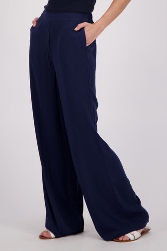 Pantalon bleu marine ample avec taille élastique de Liberty Island pour Femmes