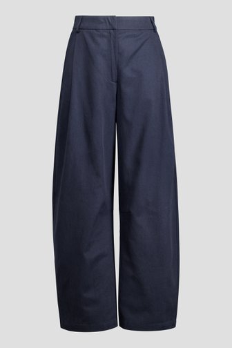 Le devant de Pantalon bleu marine - Barrel fit de Louise pour Femmes