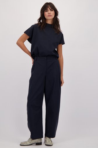 Le devant de Pantalon bleu marine - Barrel fit de Louise pour Femmes