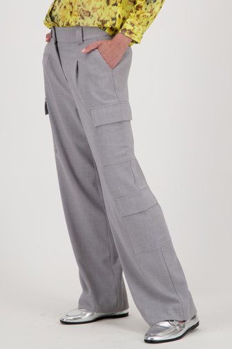 Pantalon cargo large gris clair, Femmes, Marque: Louise