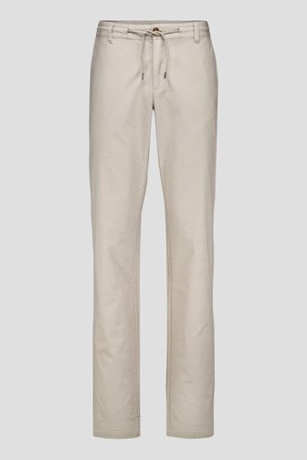 Pantalon chino beige avec ruban de paille de Upper East pour Hommes