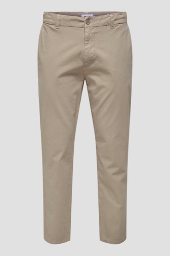 Pantalon chino beige avec taille élastiquée de ONLY & SONS pour Hommes