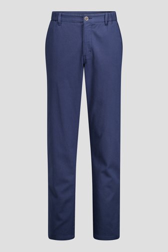 Photo produit 1 de Pantalon chino bleu avec taille élastiquée de Dansaert Blue pour Hommes