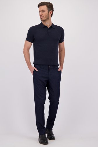 Le devant de Pantalon chino bleu - New York - regular fit  de Brassville pour Hommes