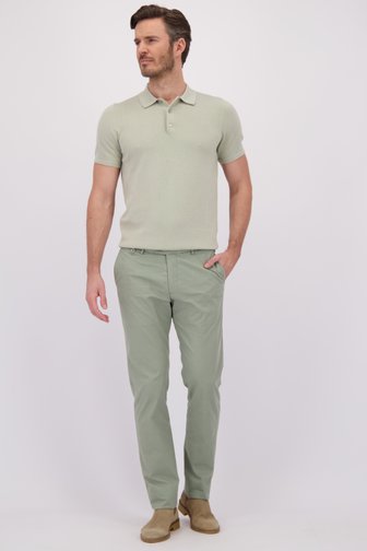 Le devant de Pantalon chino vert - Dallas - Slim fit de Brassville pour Hommes