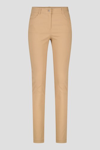 Pantalon coloré en stretch - beige de Claude Arielle pour Femmes