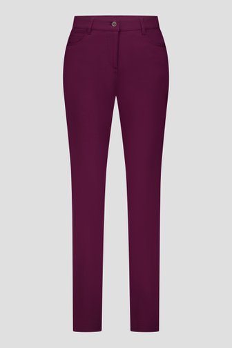 Photo produit 2 de Pantalon coloré en stretch - bordeaux de Claude Arielle pour Femmes
