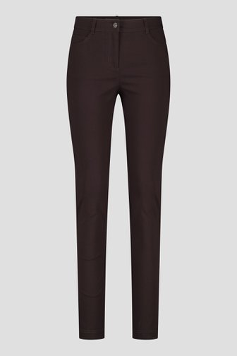 Pantalon coloré en stretch - marron foncé de Claude Arielle pour Femmes