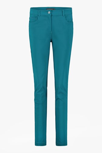Pantalon coloré en stretch - vert-bleu de Claude Arielle pour Femmes