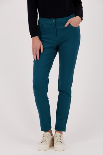 Pantalon coloré en stretch - vert-bleu de Claude Arielle pour Femmes