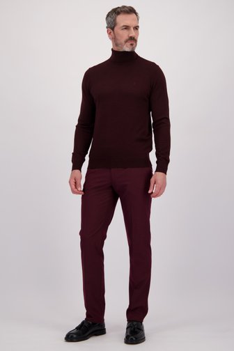 Le devant de Pantalon de costume bordeaux - Regular fit - Rubio de Dansaert Black pour Hommes