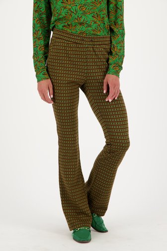 Pantalon de couleur ocre avec taille élastiquée de Geisha pour Femmes