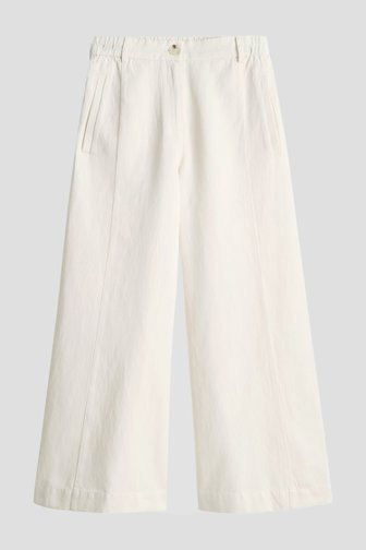 Le devant de Pantalon écru en lin – Longueur 7/8 de Opus pour Femmes