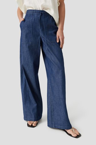 Le devant de Pantalon effet denim avec taille élastique de Opus pour Femmes