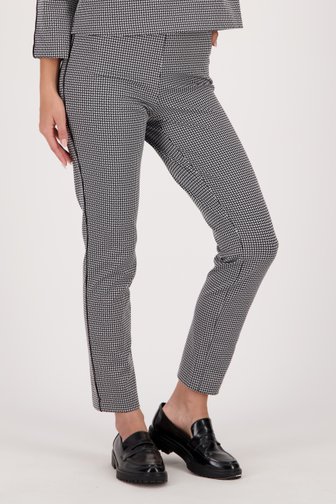 Pantalon en stretch avec un fin motif noir-blanc de D'Auvry pour Femmes