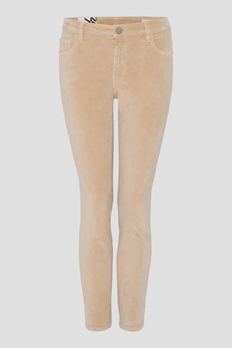 Pantalon en velours beige clair - Slim fit de Opus pour Femmes