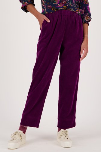 Pantalon en velours côtelé violet, Femmes, Marque: Libelle