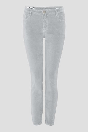 Pantalon en velours gris clair - Slim fit de Opus pour Femmes