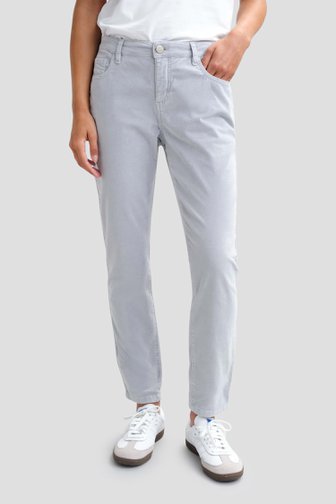 Pantalon en velours gris clair - Slim fit de Opus pour Femmes