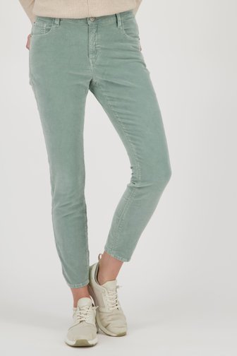 Pantalon en velours vert menthe - Slim fit - L28 de Opus pour Femmes