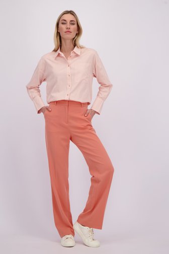 Le devant de Pantalon habillé à coupe ample – Rose saumon de Liberty Island pour Femmes