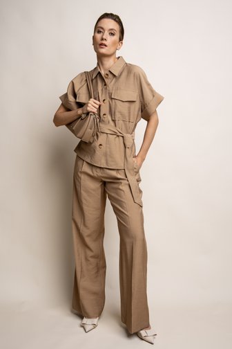 Le devant de Pantalon habillé beige de D'Auvry pour Femmes