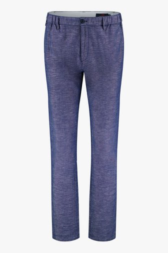 Pantalon habillé bleu en lin - slim fit de Dansaert Blue pour Hommes
