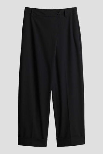 Le devant de Pantalon habillé noir à fermeture asymétrique de Opus pour Femmes