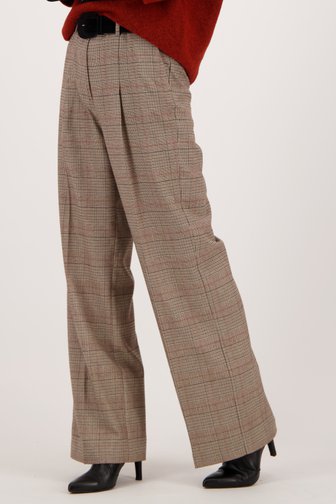 Pantalon large à carreaux fins, Femmes, Marque: D'Auvry
