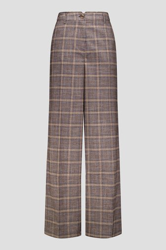 Photo produit 1 de Pantalon large à carreaux marron de Louise pour Femmes