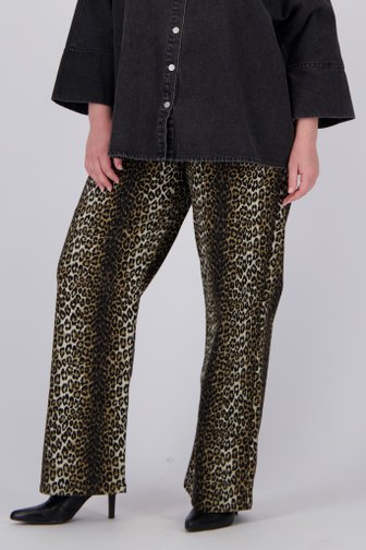 Pantalon large à imprimé animal de Only Carmakoma pour Femmes