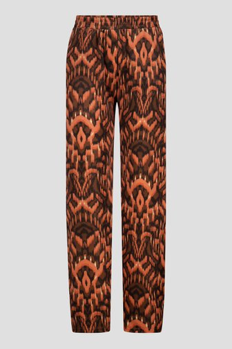 Pantalon large avec imprimé brun-orange	 de Louise pour Femmes