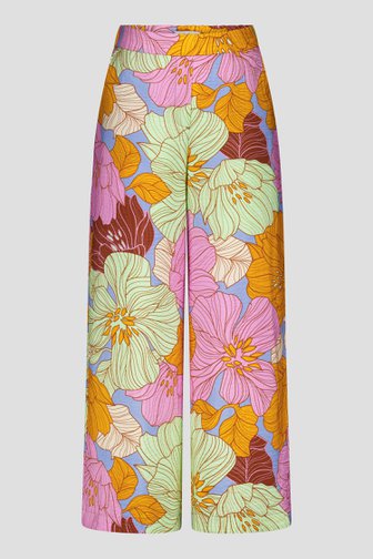 Pantalon large avec imprimé feuilles coloré de Libelle pour Femmes
