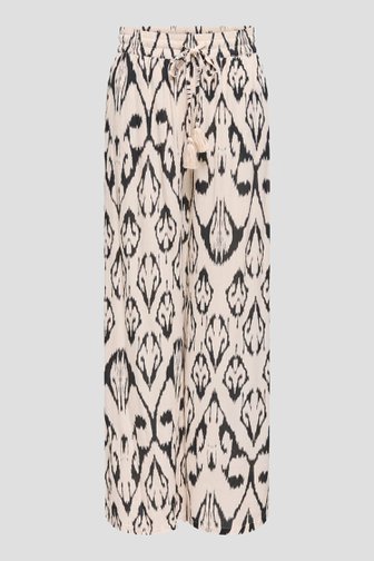 Pantalon large beige clair avec imprimé noir de JDY pour Femmes