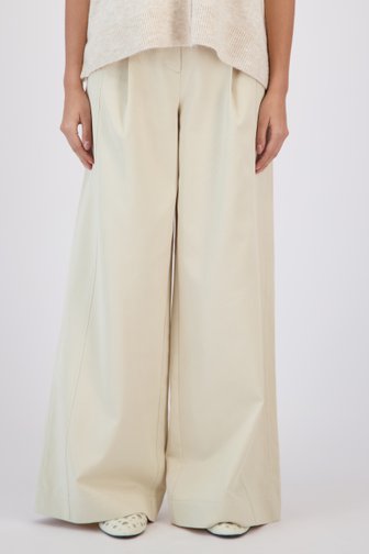 Le devant de Pantalon large beige clair de Louise pour Femmes