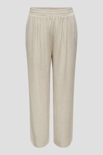 Pantalon large beige clair de Only Carmakoma pour Femmes