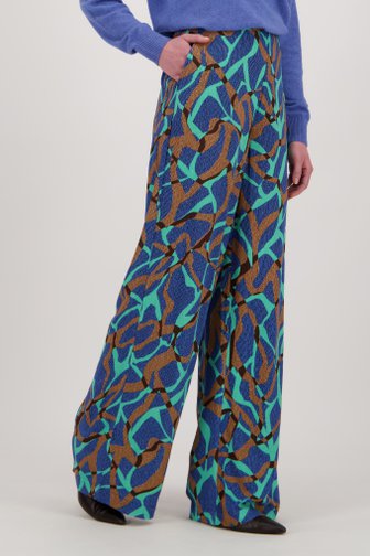 Pantalon large bleu avec imprimé	 de Libelle pour Femmes