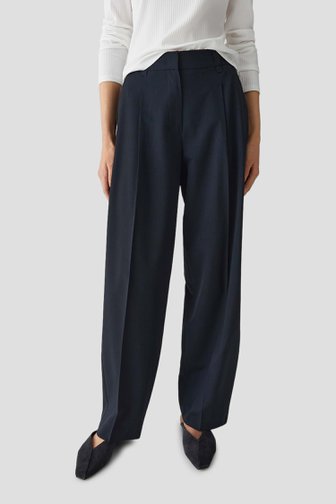 Le devant de Pantalon large bleu foncé à taille élastique de Opus pants pour Femmes