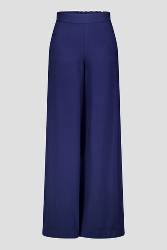 Pantalon large bleu marine avec taille élastique de AC by Annelien Coorevits pour Femmes