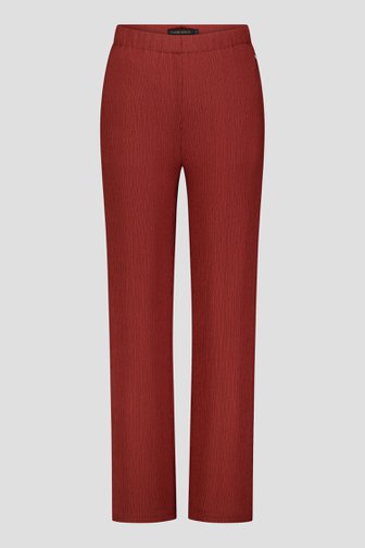 Photo produit 1 de Pantalon large brun rouille à taille élastique de Claude Arielle pour Femmes