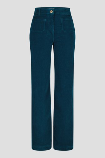 Pantalon large en velours côtelé bleu-vert de Liberty Loving nature pour Femmes